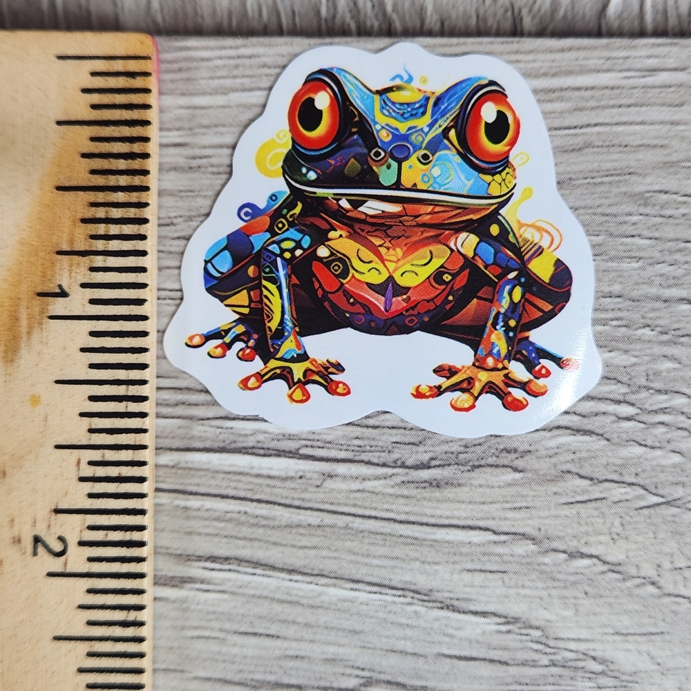 10 for $10 Funky Frog Stickers  Psychedelic Frogs Animal Sticker